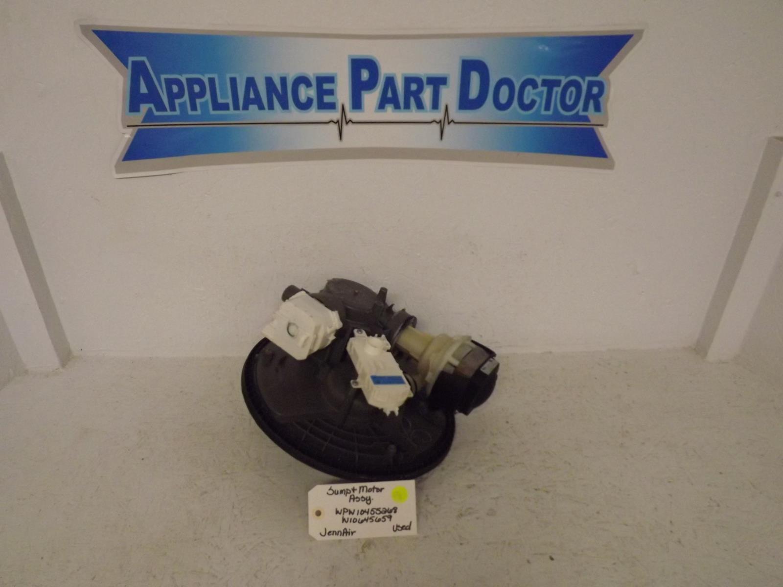 JennAir Dishwasher WPW10455268 W10645659 Sump & Motor Assembly Used JennAir Dishwasher WPW10455268 W10645659 Sump & Motor Assembly Used